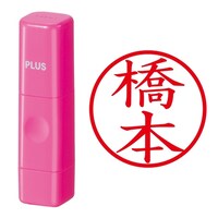 プラス 印鑑 ネーム印 ネームキューブ ピンク 橋本 (はしもと) はんこ 浸透印