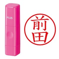 プラス 印鑑 ネーム印 ネームキューブ ピンク 前田 (まえだ) はんこ 浸透印