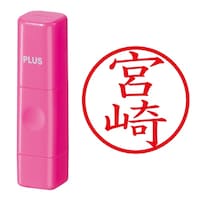 プラス 印鑑 ネーム印 ネームキューブ ピンク 宮崎 (みやざき) はんこ 浸透印
