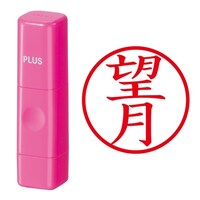 プラス 印鑑 ネーム印 ネームキューブ ピンク 望月 (もちづき) はんこ 浸透印