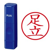 プラス 印鑑 ネーム印 ネームキューブ ブルー 足立 (あだち) はんこ 浸透印