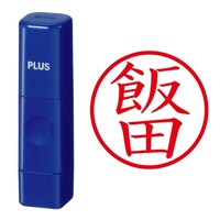 プラス 印鑑 ネーム印 ネームキューブ ブルー 飯田 (いいだ) はんこ 浸透印