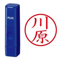 プラス 印鑑 ネーム印 ネームキューブ ブルー 川原 (かわはら) はんこ 浸透印