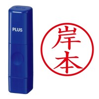 プラス 印鑑 ネーム印 ネームキューブ ブルー 岸本 (きしもと) はんこ 浸透印
