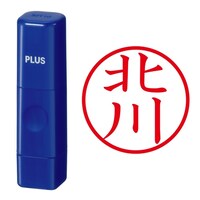 プラス 印鑑 ネーム印 ネームキューブ ブルー 北川 (きたがわ) はんこ 浸透印