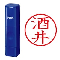 プラス 印鑑 ネーム印 ネームキューブ ブルー 酒井 (さかい) はんこ 浸透印