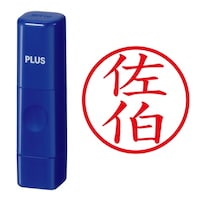 プラス 印鑑 ネーム印 ネームキューブ ブルー 佐伯 (さえき) はんこ 浸透印