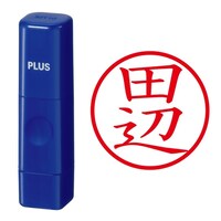 プラス 印鑑 ネーム印 ネームキューブ ブルー 田辺 (たなべ) はんこ 浸透印