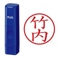 プラス 印鑑 ネーム印 ネームキューブ ブルー 竹内 (たけうち) はんこ 浸透印