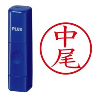 プラス 印鑑 ネーム印 ネームキューブ ブルー 中尾 (なかお) はんこ 浸透印