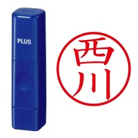 プラス 印鑑 ネーム印 ネームキューブ ブルー 西川 (にしかわ) はんこ 浸透印