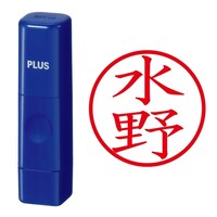 プラス 印鑑 ネーム印 ネームキューブ ブルー 水野 (みずの) はんこ 浸透印