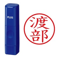 プラス 印鑑 ネーム印 ネームキューブ ブルー 渡部 (わたべ) はんこ 浸透印
