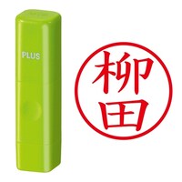 プラス 印鑑 ネーム印 ネームキューブ グリーン 柳田 (やなぎだ) はんこ 浸透印