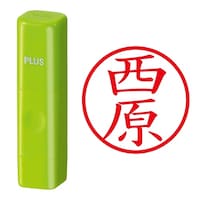 プラス 印鑑 ネーム印 ネームキューブ グリーン 西原 (にしはら) はんこ 浸透印
