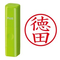 プラス 印鑑 ネーム印 ネームキューブ グリーン 徳田 (とくだ) はんこ 浸透印