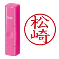 プラス 印鑑 ネーム印 ネームキューブ ピンク 松崎 (まつざき) はんこ 浸透印