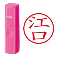プラス 印鑑 ネーム印 ネームキューブ ピンク 江口 (えぐち) はんこ 浸透印