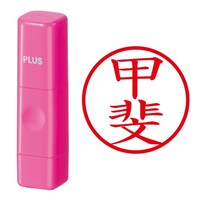 プラス 印鑑 ネーム印 ネームキューブ ピンク 甲斐 (かい) はんこ 浸透印