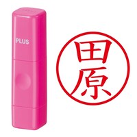 プラス 印鑑 ネーム印 ネームキューブ ピンク 田原 (たはら) はんこ 浸透印