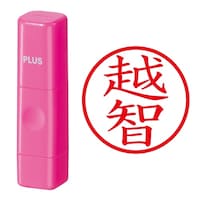 プラス 印鑑 ネーム印 ネームキューブ ピンク 越智 (おち) はんこ 浸透印