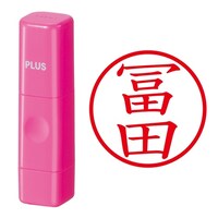 プラス 印鑑 ネーム印 ネームキューブ ピンク 冨田 (とみた) はんこ 浸透印