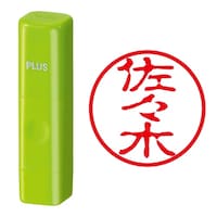 プラス 印鑑 ネーム印 ネームキューブ グリーン 佐々木 (古印体) (ささき) はんこ 浸透印