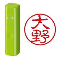 プラス 印鑑 ネーム印 ネームキューブ グリーン 大野 (古印体) (おおの) はんこ 浸透印