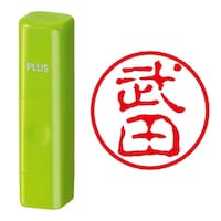 プラス 印鑑 ネーム印 ネームキューブ グリーン 武田 (古印体) (たけだ) はんこ 浸透印