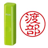 プラス 印鑑 ネーム印 ネームキューブ グリーン 渡部 (古印体) (わたべ) はんこ 浸透印