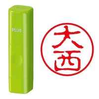 プラス 印鑑 ネーム印 ネームキューブ グリーン 大西 (古印体) (おおにし) はんこ 浸透印