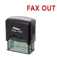 プラス 印鑑 英語 ファックス送信1(赤) はんこ ハンコ 判子 スタンプ ビジネス 回転印
