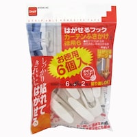 ニトムズ ニトムズ(Nitoms) はがせるフック カーテンふさかけ ホワイト 耐荷重1kg 6個入り インテリア H3120