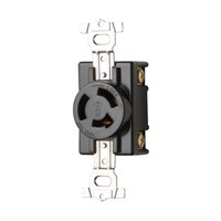 明工社 3P 20A 引掛埋込コンセント(黒) MH2875