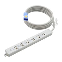 明工社 横形OA用抜け止め接地タップ6コ口パイロットランプ、マグネット付 VCT3m ハーネスプラグ付 MR7906NT3