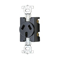 明工社 3P 20A 埋込コンセント(黒) MU2809