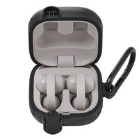 エレコム SONY LinkBuds Clip ワイヤレスイヤホン ケース 耐衝撃 フタ開閉ロック機能 カラビナ付き TOUGH SLIM Lock ブラック