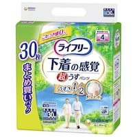 ユニ・チャーム ライフリー 超うす型下着感覚パンツ4回M 30枚 ※3個以上から注文可能(販売価格は1個単位の価格)