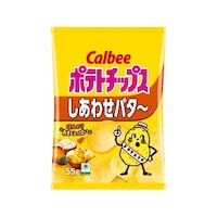 カルビー ー ポテトチップス しあわせバター 55g x12