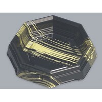福助工業 折膳 180H 黒金彩×18