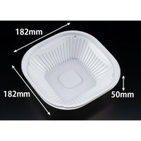 リスパック バイオ リーフボウル 1818B(50) 白 ※2袋以上から注文可能(販売価格は1袋単位の価格)