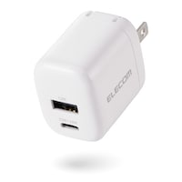 エレコム USB TypeC 充電器 PD/PPS 33W 2ポート USBC+USBA GaN II 小型 折りたたみプラグ PSE適合 ホワイト