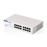 エレコム スイッチングハブ 16ポート ギガ 1000BASET 電源内蔵 金属筐体 静音ファンレス ループ検知 50℃対応 ホワイト