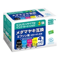 エコリカ リサイクルインク MED4CL メダマヤキ エプソン EPSON 互換 リサイクル インクカートリッジ 4色パック 残量表示機能