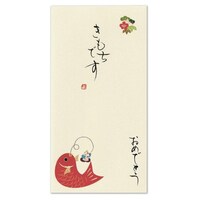 伊予結納センター 京都洛柿庵手書き金封 鯛恵比寿 1セット(5枚入)