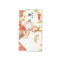 伊予結納センター 結婚御祝用金封 鶴 オレンジ 1セット(5枚入)