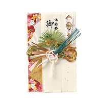 伊予結納センター 結婚御祝用金封 松竹梅 鶴 レッド 1セット(5枚入)