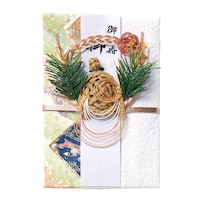 伊予結納センター 結婚御祝用金封 松 鶴 グリーン 1セット(5枚入)
