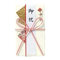 伊予結納センター 一般・出産お祝い用金封 レッド 1セット(5枚入)