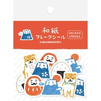 古川紙工 和紙フレークシール にっぽん 1セット(5個入)